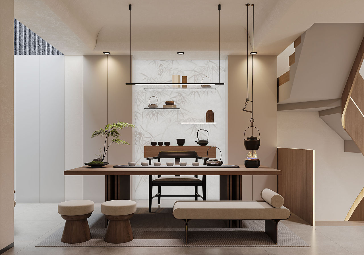 家装侘季风渲染