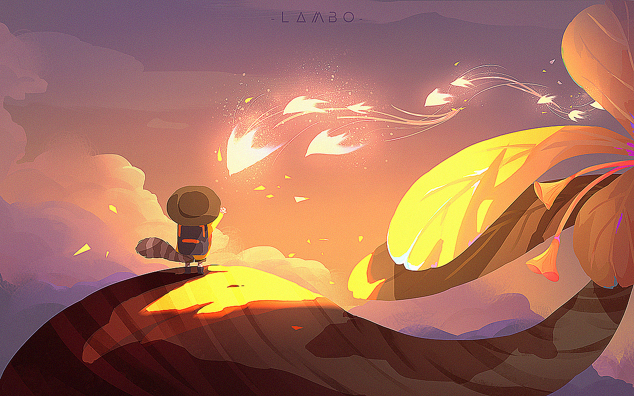 速涂插画-冒险 · 块根世界