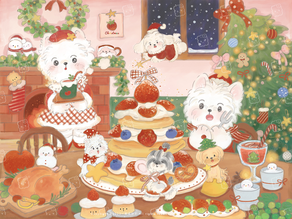 1·餐桌上的圣诞小精灵