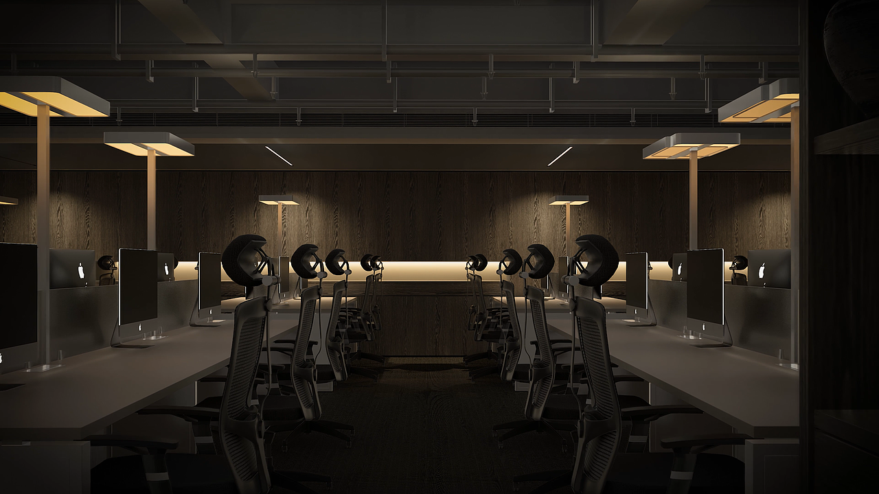 办公空间室内动画表现