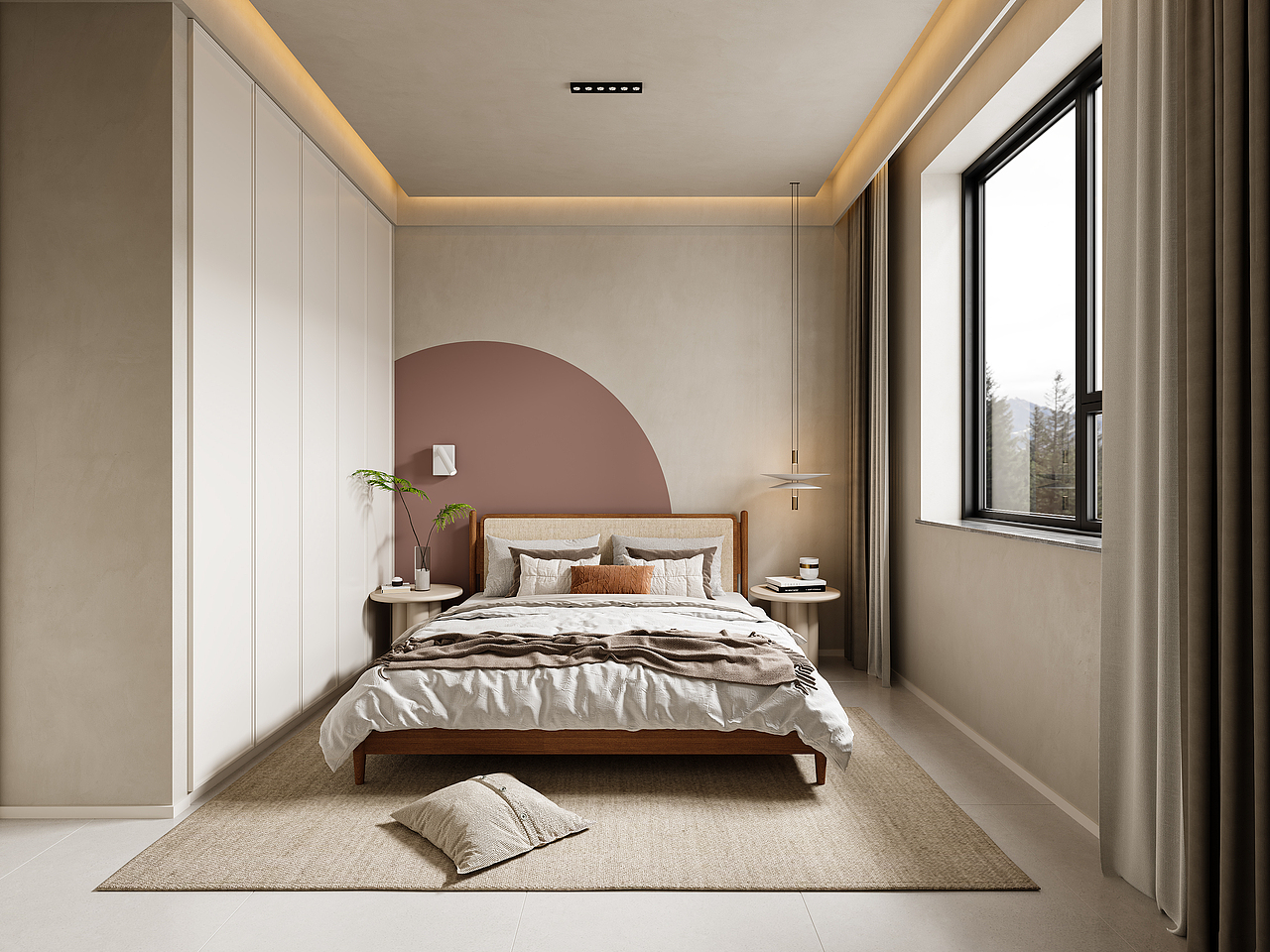 奶油侘寂风-效果图-合肥锦轩设计