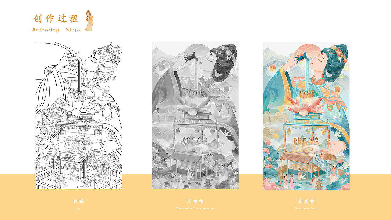 国风插画|贵妃醉酒