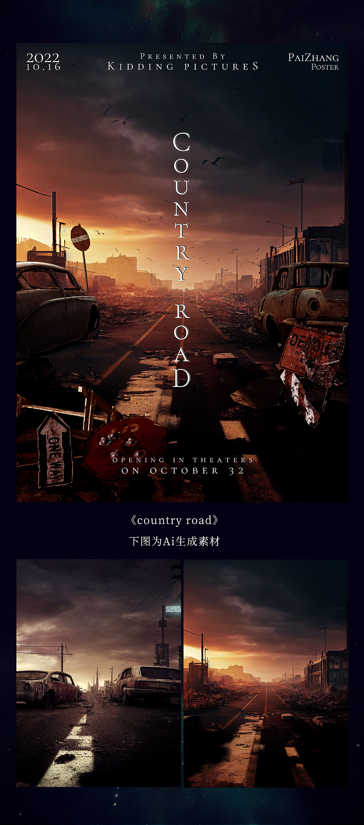 Midjounery生成素材合成海報(bào)練習(xí)（圖ZMzIxODY5MzIw） - 海報(bào) - 站酷設(shè)計(jì)師他們都叫我排長(zhǎng)原創(chuàng)素材 - 站酷ZCOOL