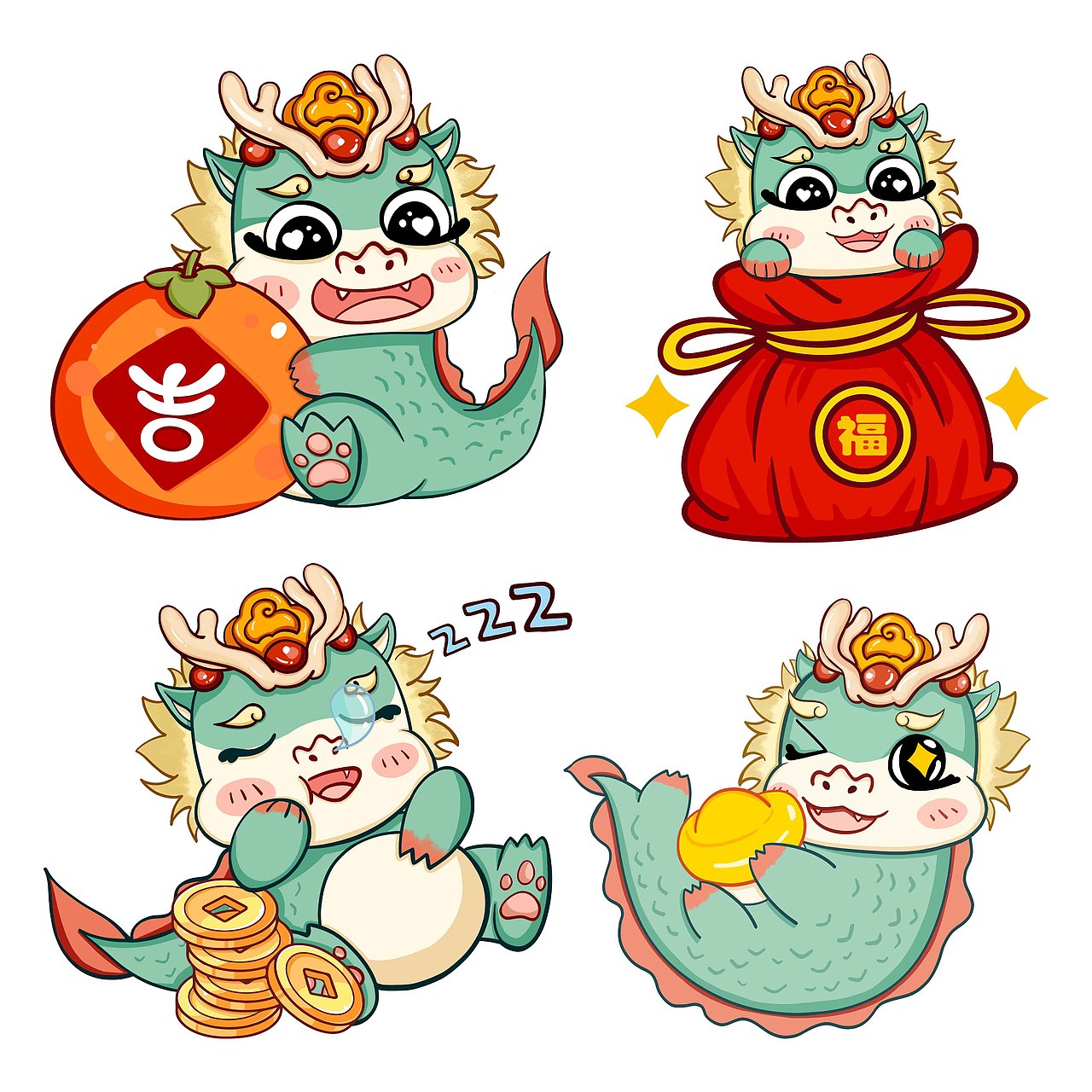 小青龙IP形象（图ZMzYzODAwMjI0） - IP形象 - 站酷设计师星羽云涧原创素材 - 站酷ZCOOL