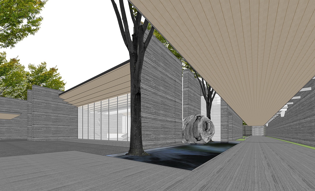 仁恒置地示范区景观SU模型下载