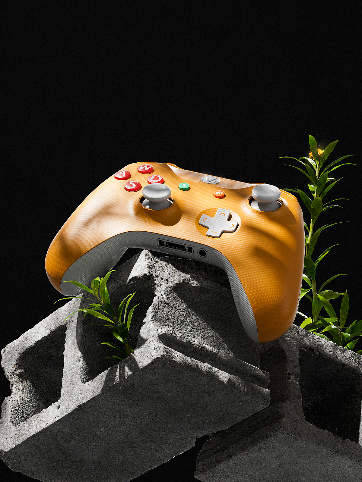 个护卷发棒/游戏手柄/产品渲染