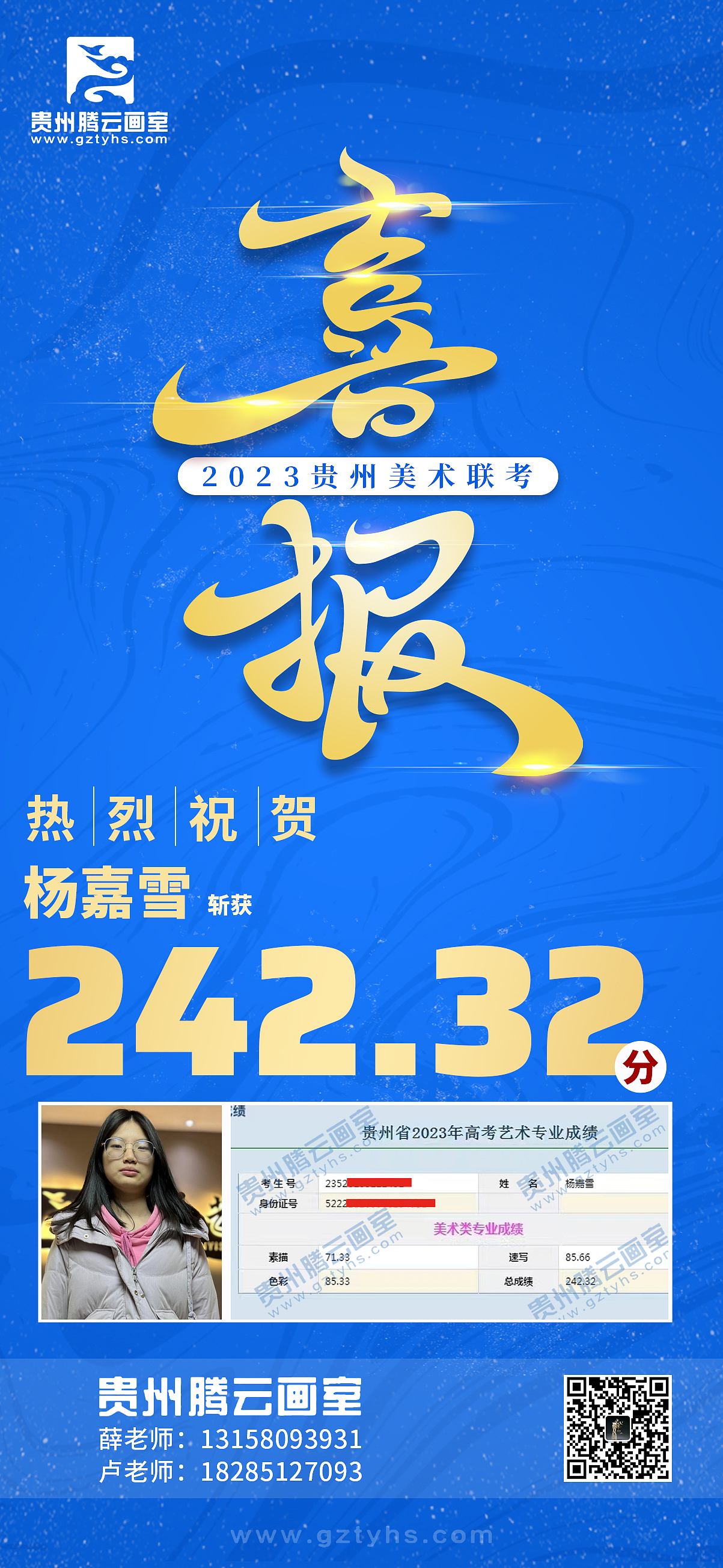 腾云画室2023喜报