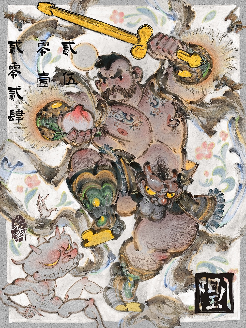 门神（图ZMzYzODAwMzA0） - 创作习作 - 站酷设计师阳玉八原创素材 - 站酷ZCOOL