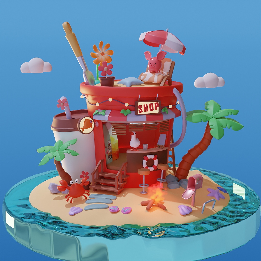 沙滩小店