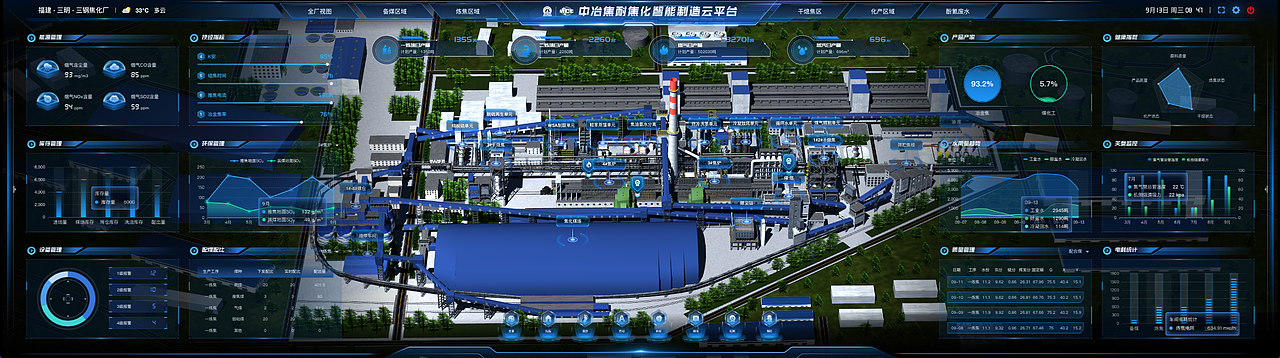 数据可视化-3D焦化厂2.0（图ZMzUwNjk2MDUy） - 软件界面 - 站酷设计师传说中的白菜原创素材 - 站酷ZCOOL