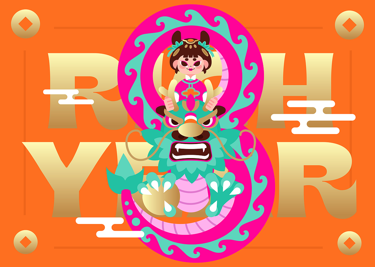 御龙少女（图ZMzEzMTYwNjM2） - 海报 - 站酷设计师藏茄原创素材 - 站酷ZCOOL