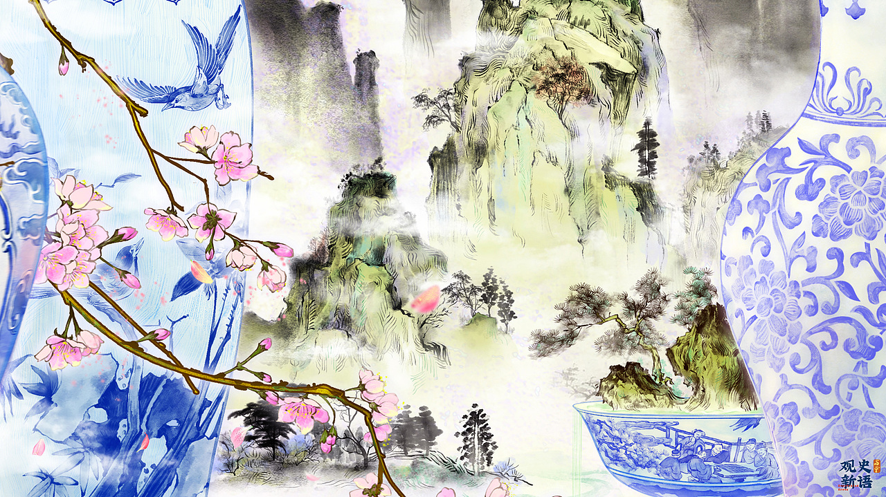 观史新语（图ZMzI2MzIxNjg0） - 商业插画 - 站酷设计师与严原创素材 - 站酷ZCOOL