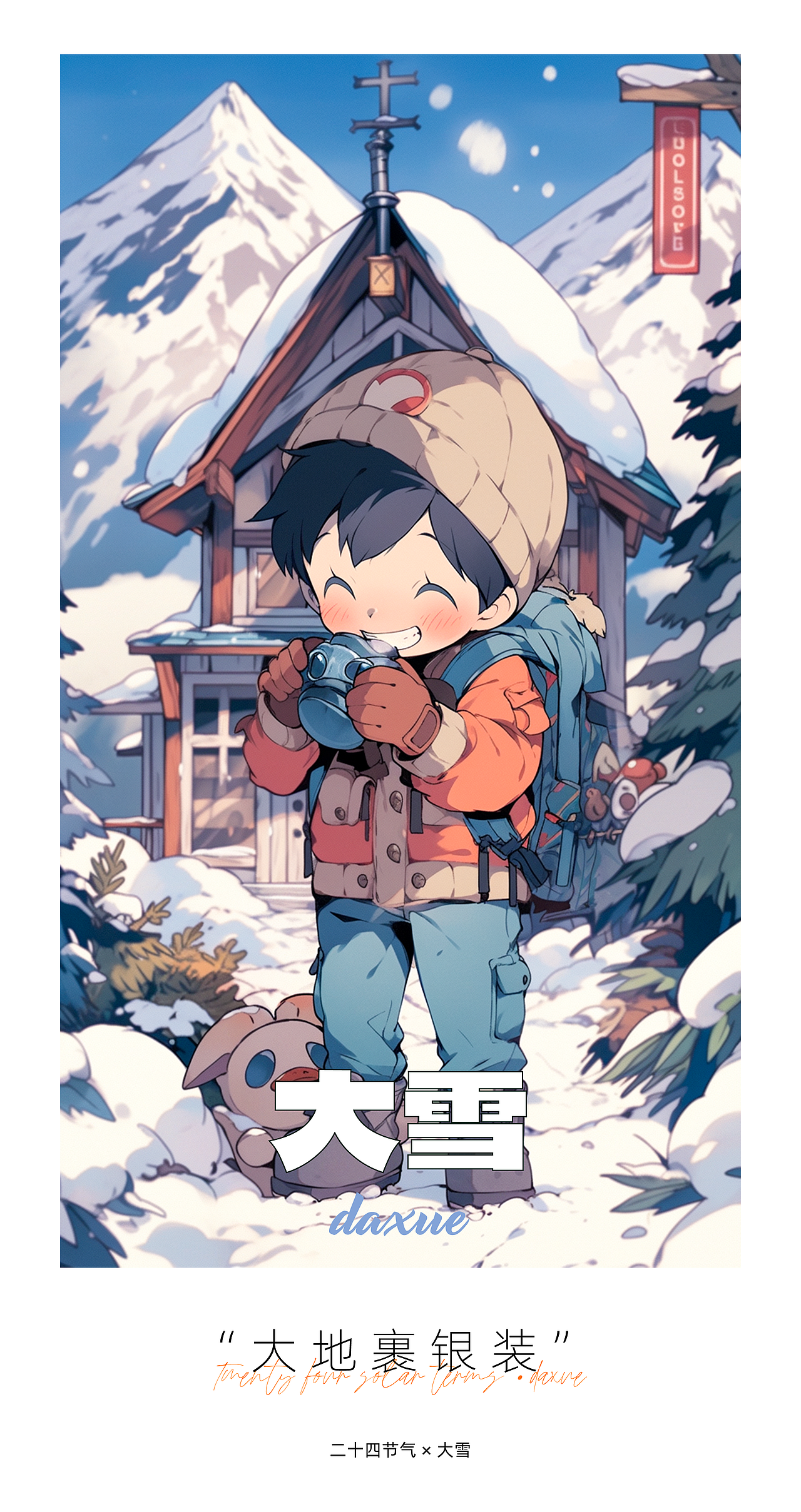 midjourney二十四节气插画