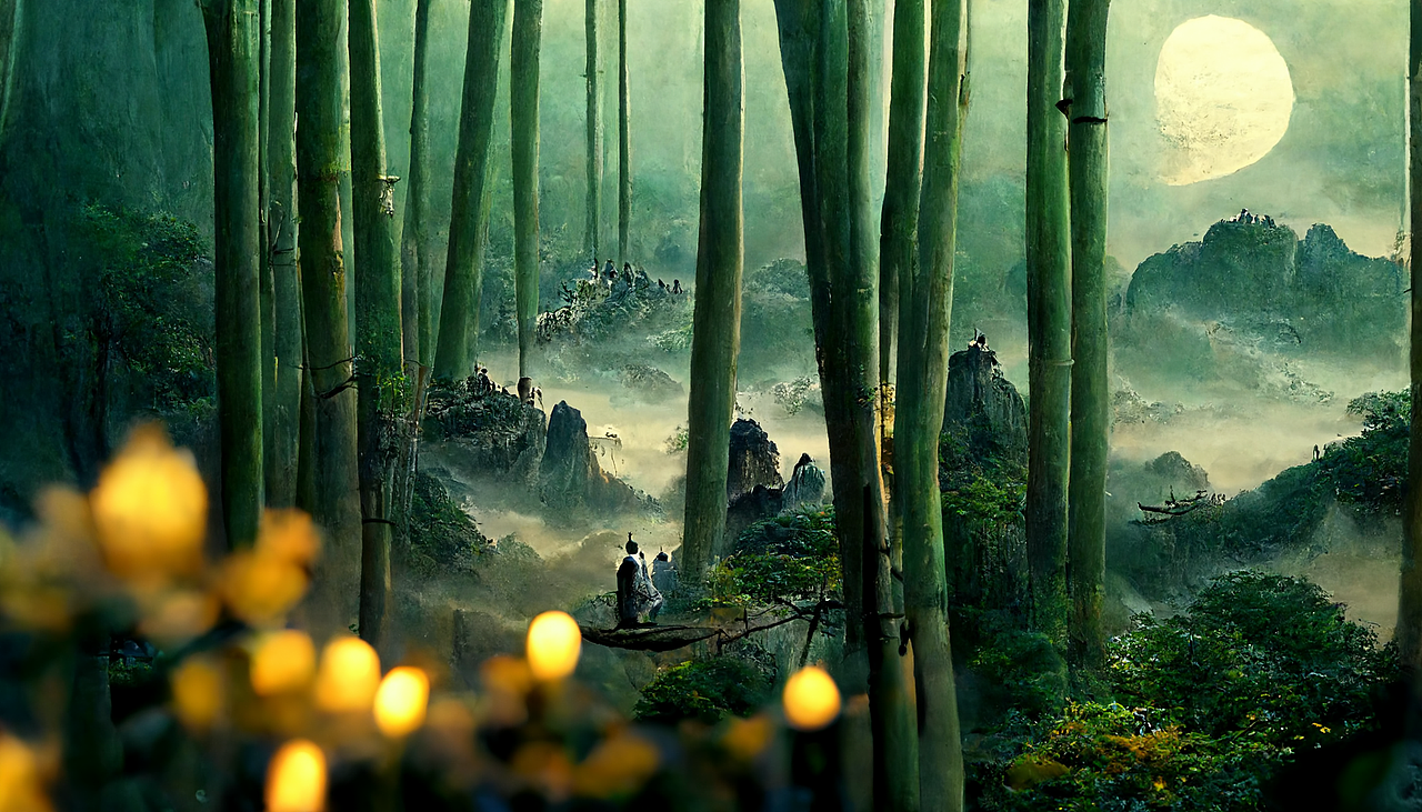 语境·侠影竹林 / ai影视概念场景
