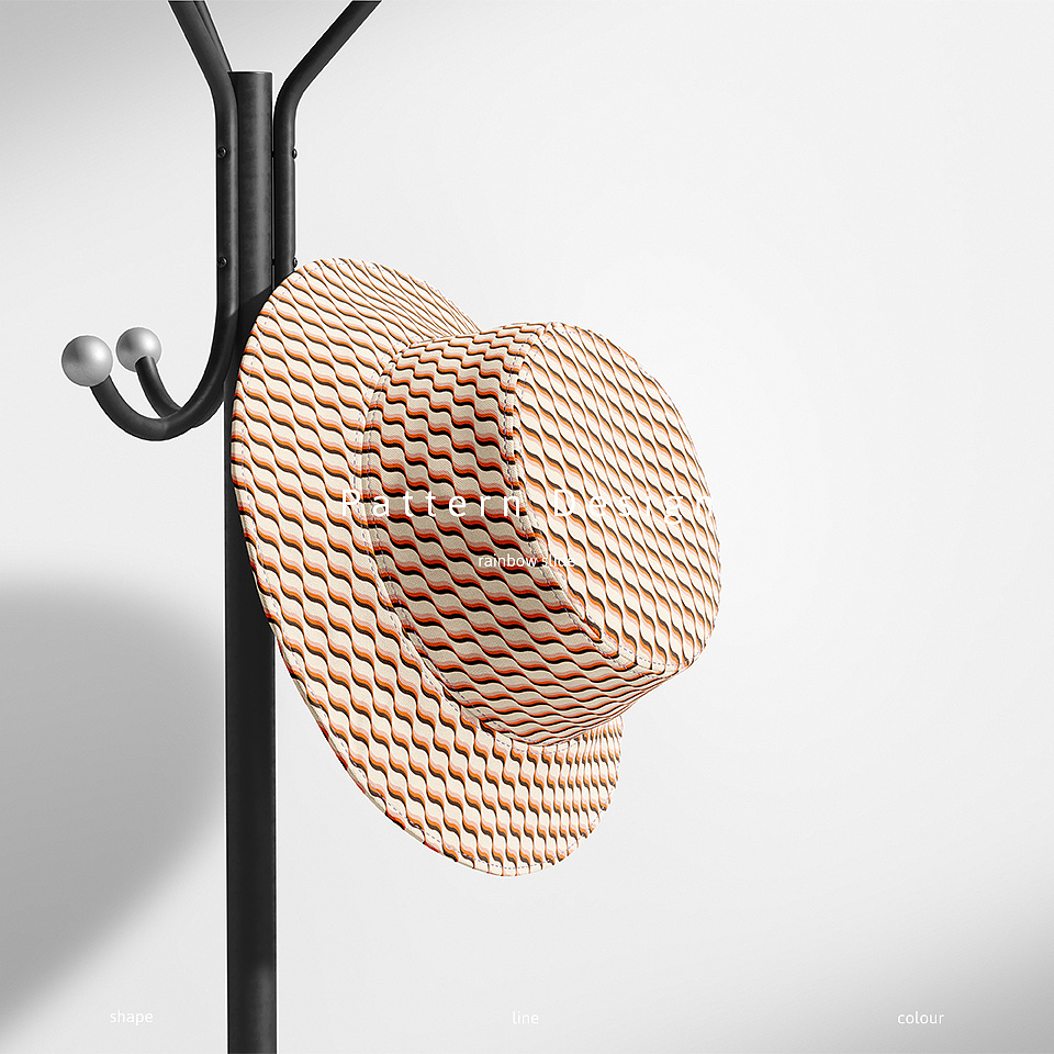 图案设计|复古彩虹滑梯波纹