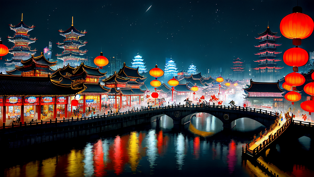 AI设计软件《如兔》内测文字生成图画。