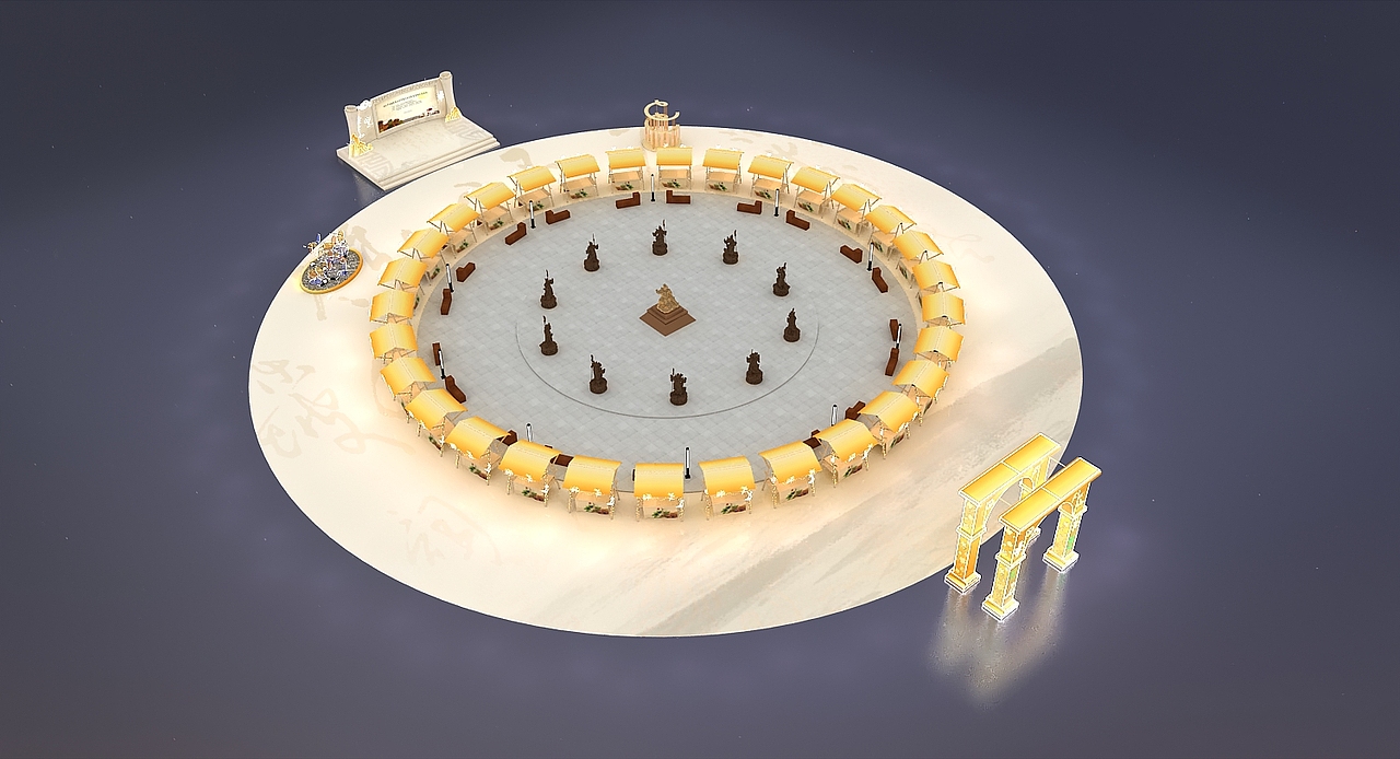 3D效果图-药膳美食文化节暨三月三美食宣传品鉴活动（图ZMzQzOTYzODQ4） - 场景 - 站酷设计师阿啥啥啥原创素材 - 站酷ZCOOL