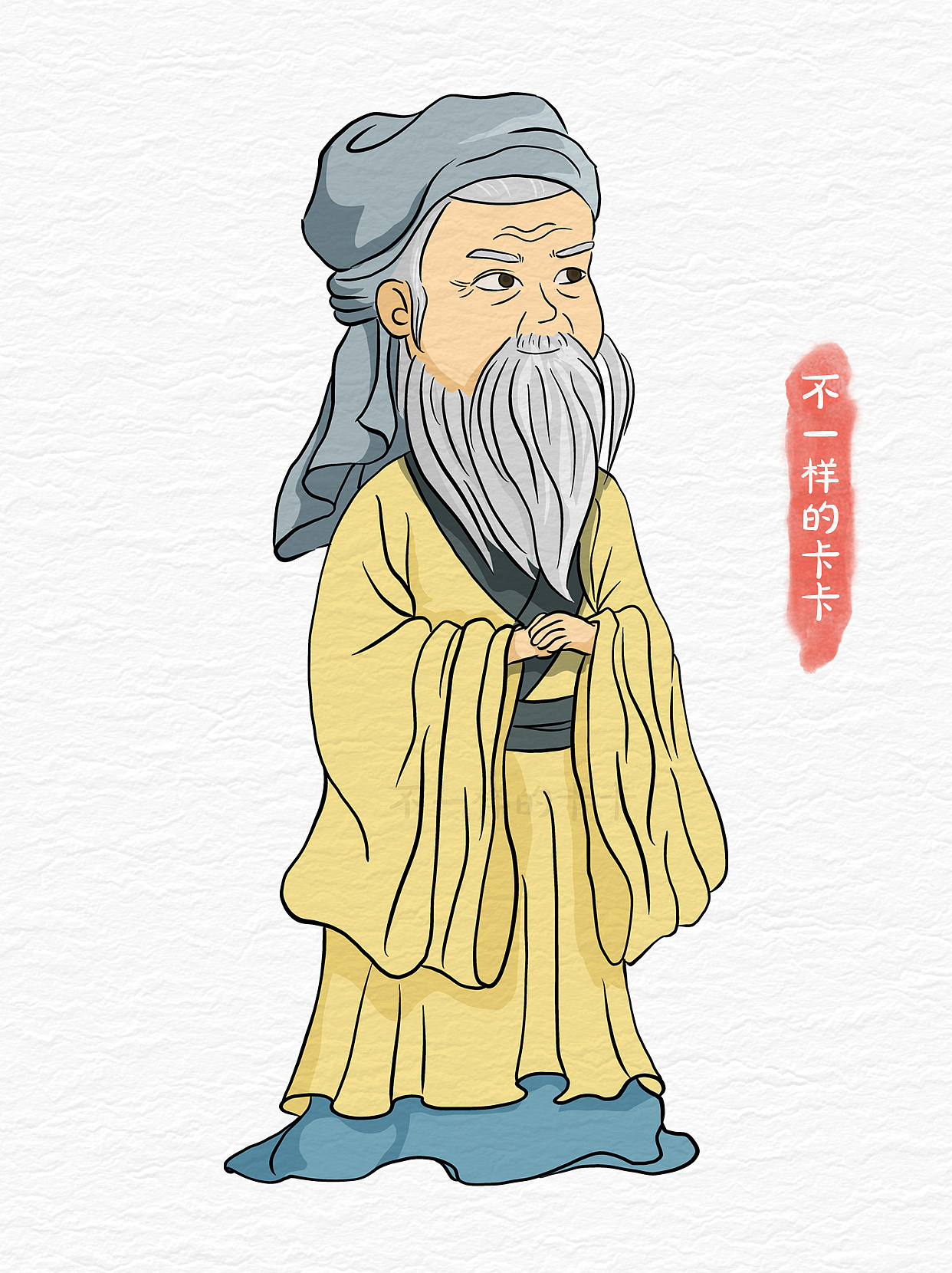 原创|卡通古风人物周公（图ZMzI3NjgyOTU2） - 儿童插画 - 站酷设计师不一样的卡卡原创素材 - 站酷ZCOOL