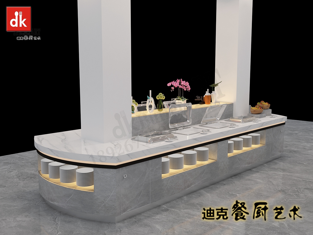 大理石取餐线 酒店自助餐台设计 高职餐厅取餐台（图ZMzIyNjM4MTg4） - 其他工业/产品 - 站酷设计师迪克自助餐台定制原创素材 - 站酷ZCOOL