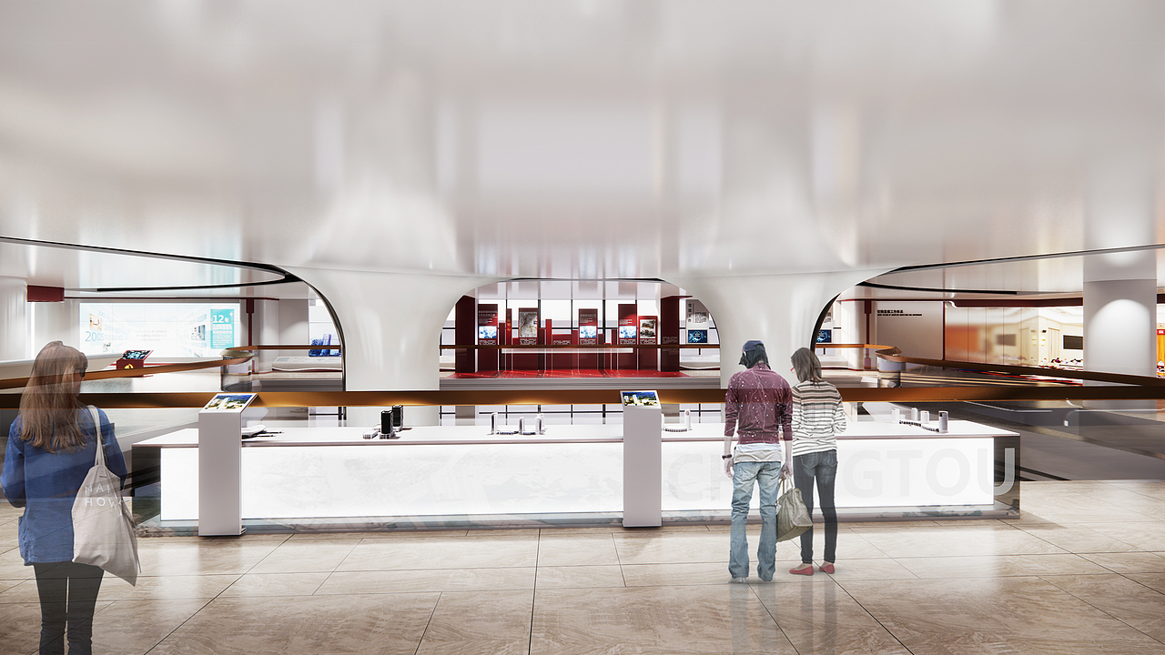 企业党建展厅（图ZMzI2NDA5NDky） - 展陈设计 - 站酷设计师展厅设计室原创素材 - 站酷ZCOOL