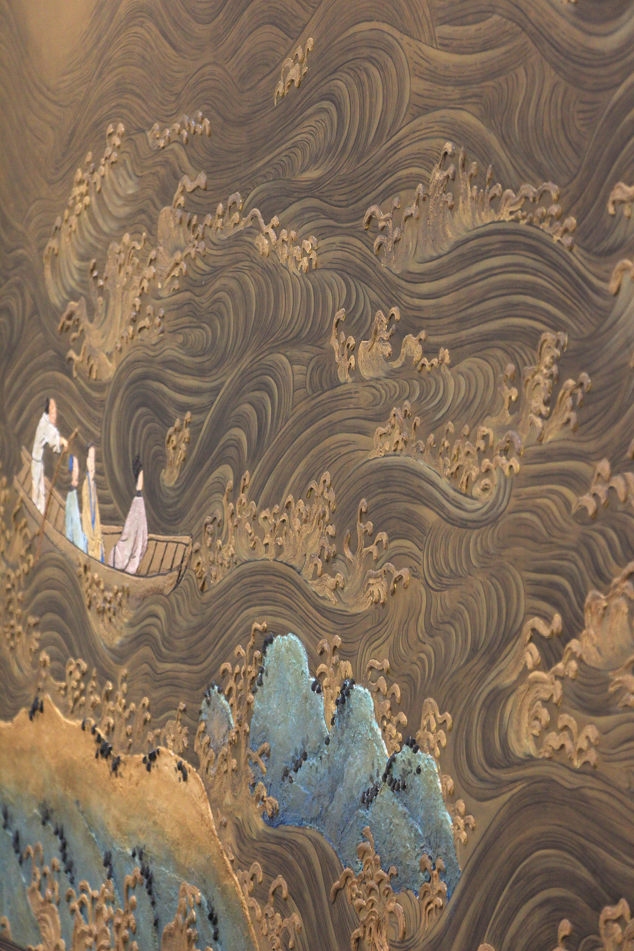 浅浮雕岩彩壁画《赤壁赋》（图ZMzM1NDE0ODgw） - 绘画 - 站酷设计师晕仙儿原创素材 - 站酷ZCOOL