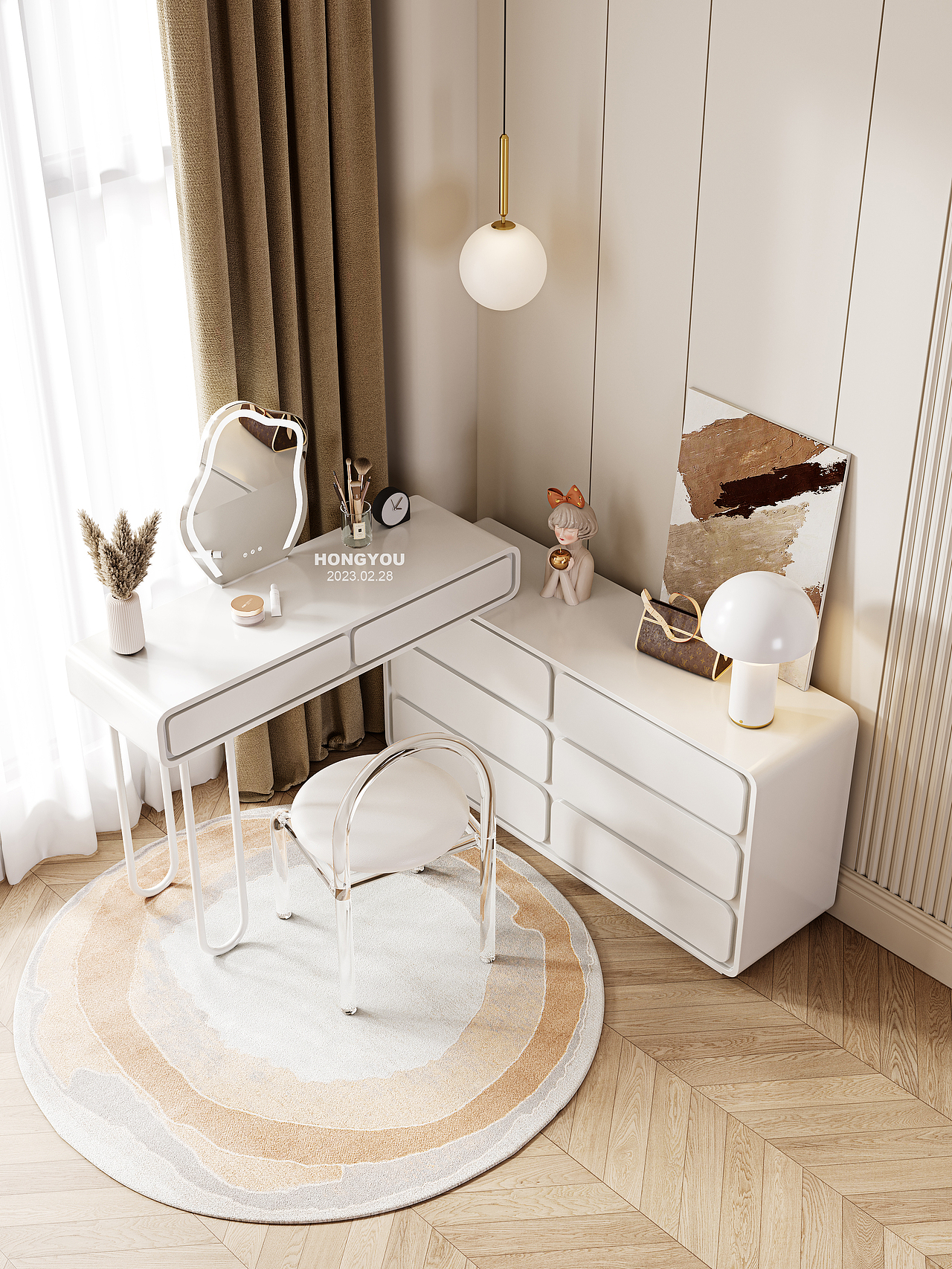 日常搬砖系列丨纯白梳妆台（图ZMzQ1MTQzMDIw） - 产品 - 站酷设计师DH童木原创素材 - 站酷ZCOOL