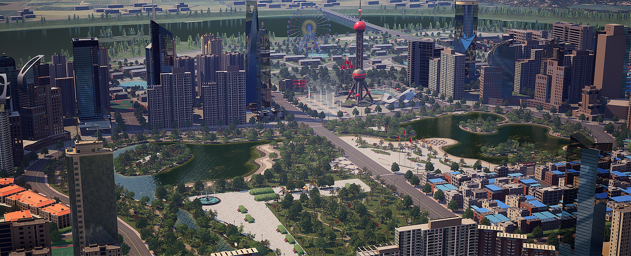 UE4/UE5 虚拟搭建城市-数字孪生-大城市场景（图ZMzE2MDUyMzQ0） - 建筑/空间 - 站酷设计师CG繁华原创素材 - 站酷ZCOOL