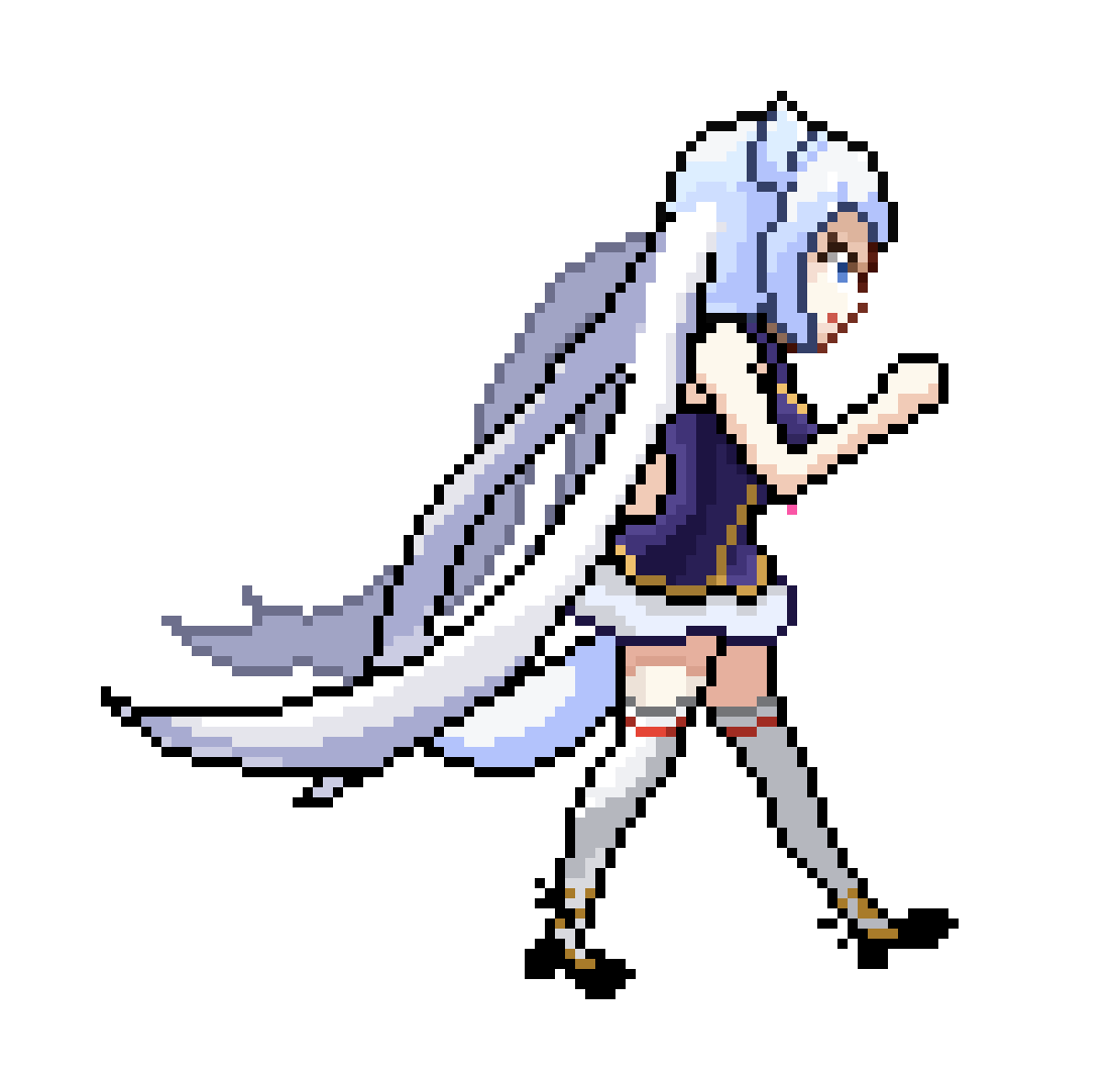 像素动画，魔法少女像素画，剑与魔法像素画，像素角色