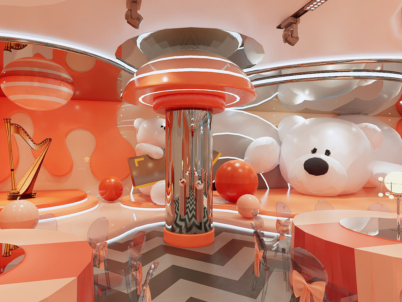 罗曼里 | 仪式感满满的儿童派对房（图ZMzQ4Nzk5MDA0） - 商业空间设计 - 站酷设计师SURP_DESIGN原创素材 - 站酷ZCOOL