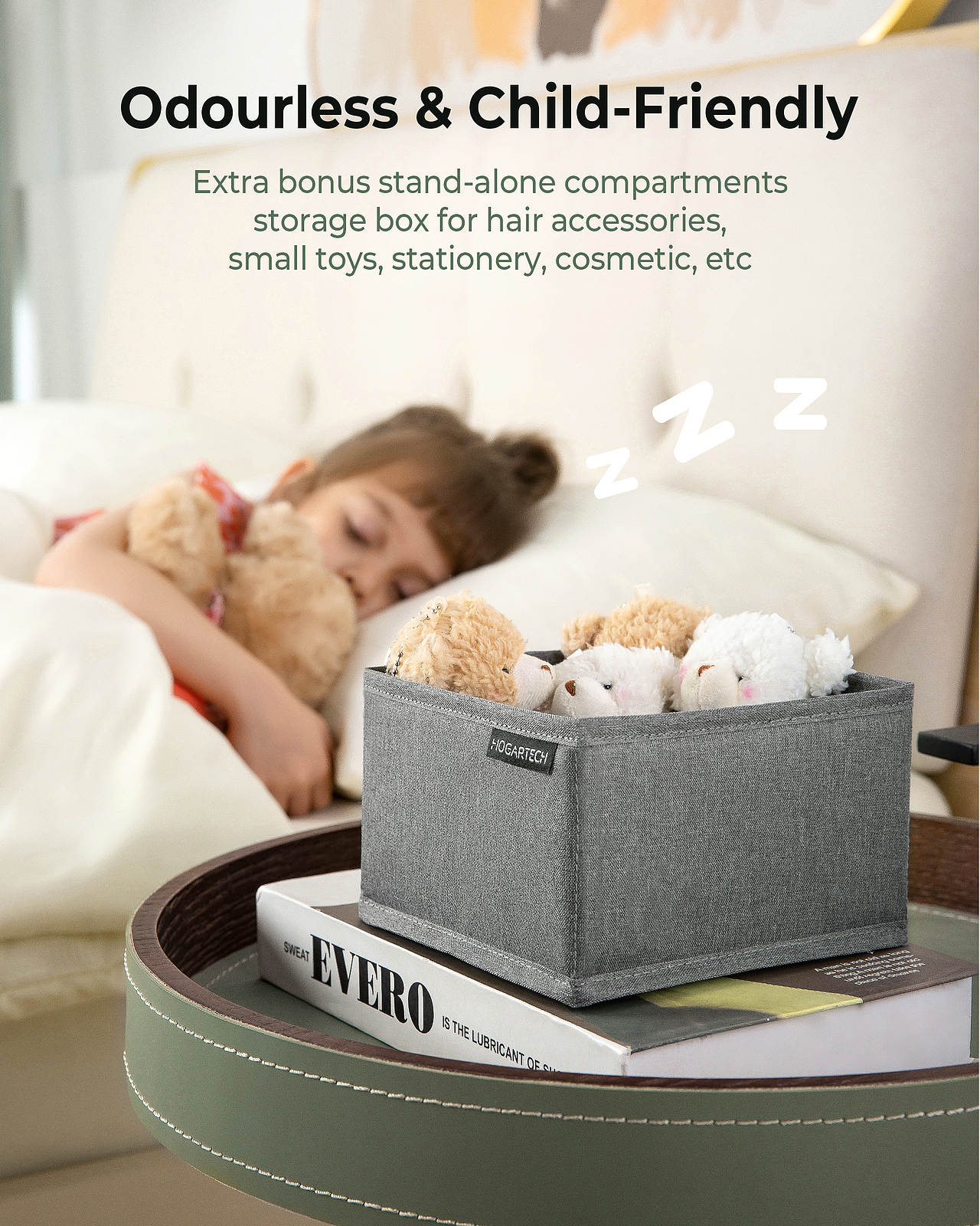 亚马逊电商图 灰色布艺内衣袜子收纳盒 项目设计