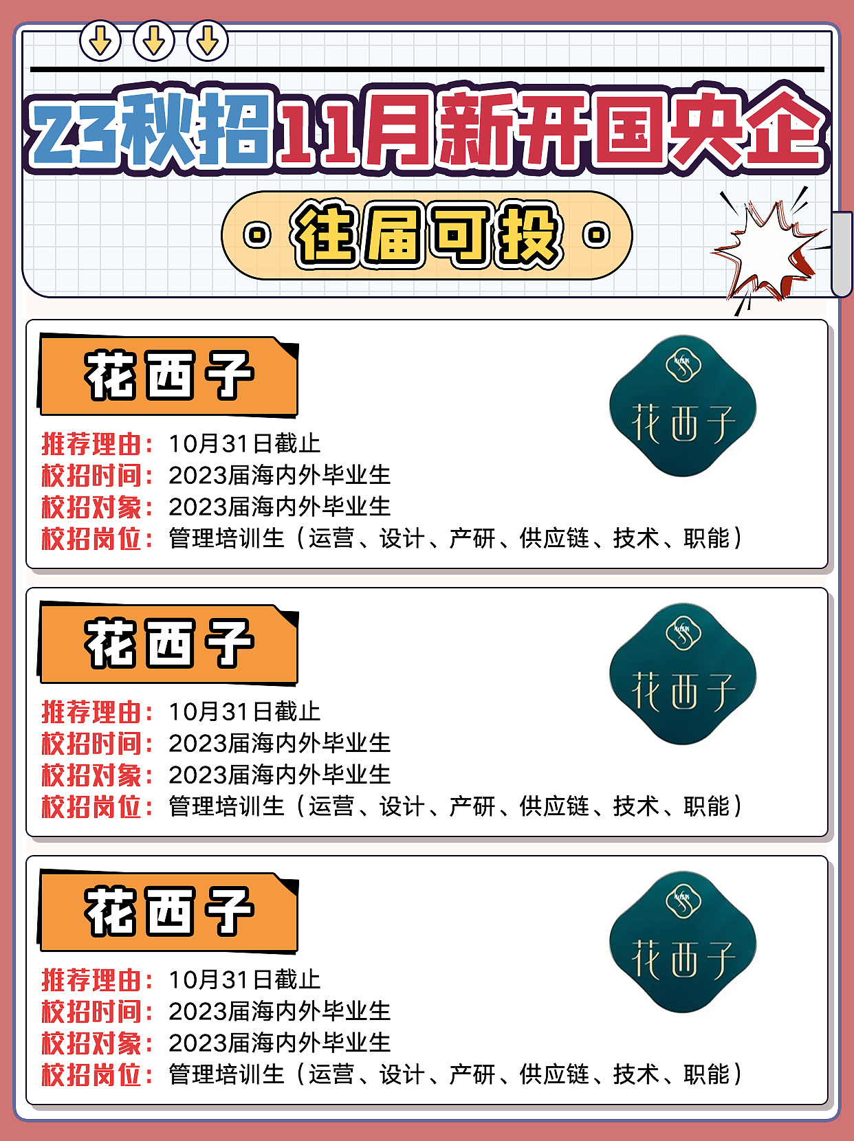 小红书岗位表模版（图ZMzM2MTc1OTAw） - 宣传物料 - 站酷设计师Janice娟娟原创素材 - 站酷ZCOOL