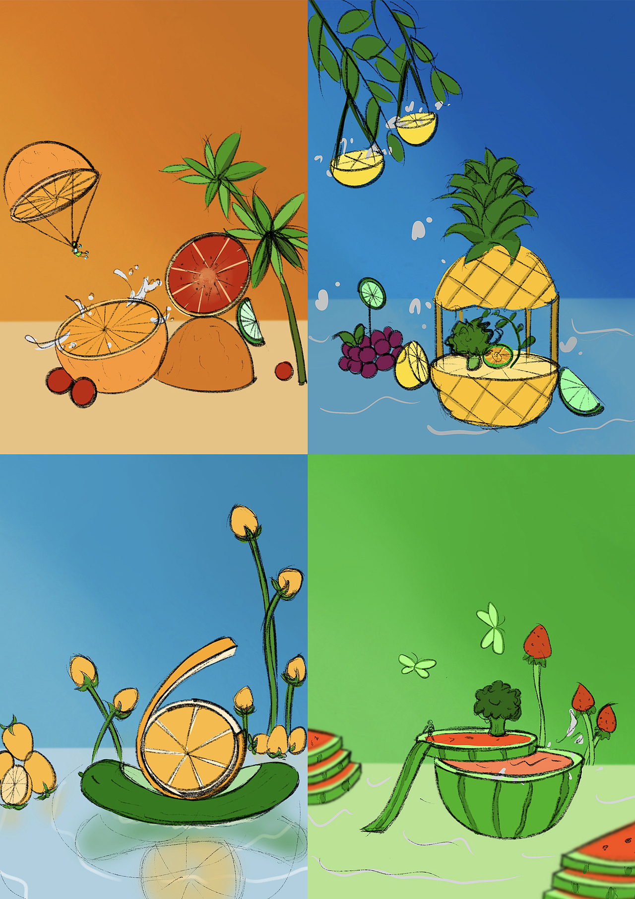 《夏日鲜蔬》-创意摄影(图ZMzE5NzUyNzIw) - 产品摄影 - 站酷设计师HCHENG黄橙绿橘原创素材 - 站酷ZCOOL