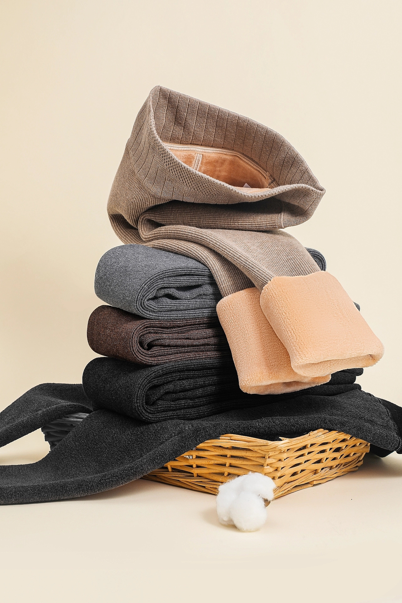 加绒打底裤拍摄