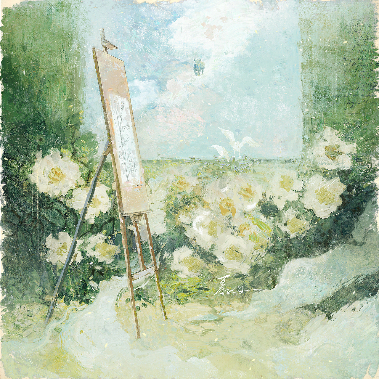 《我只喜欢你的人设 》完结篇封面|拥抱一朵玫瑰……