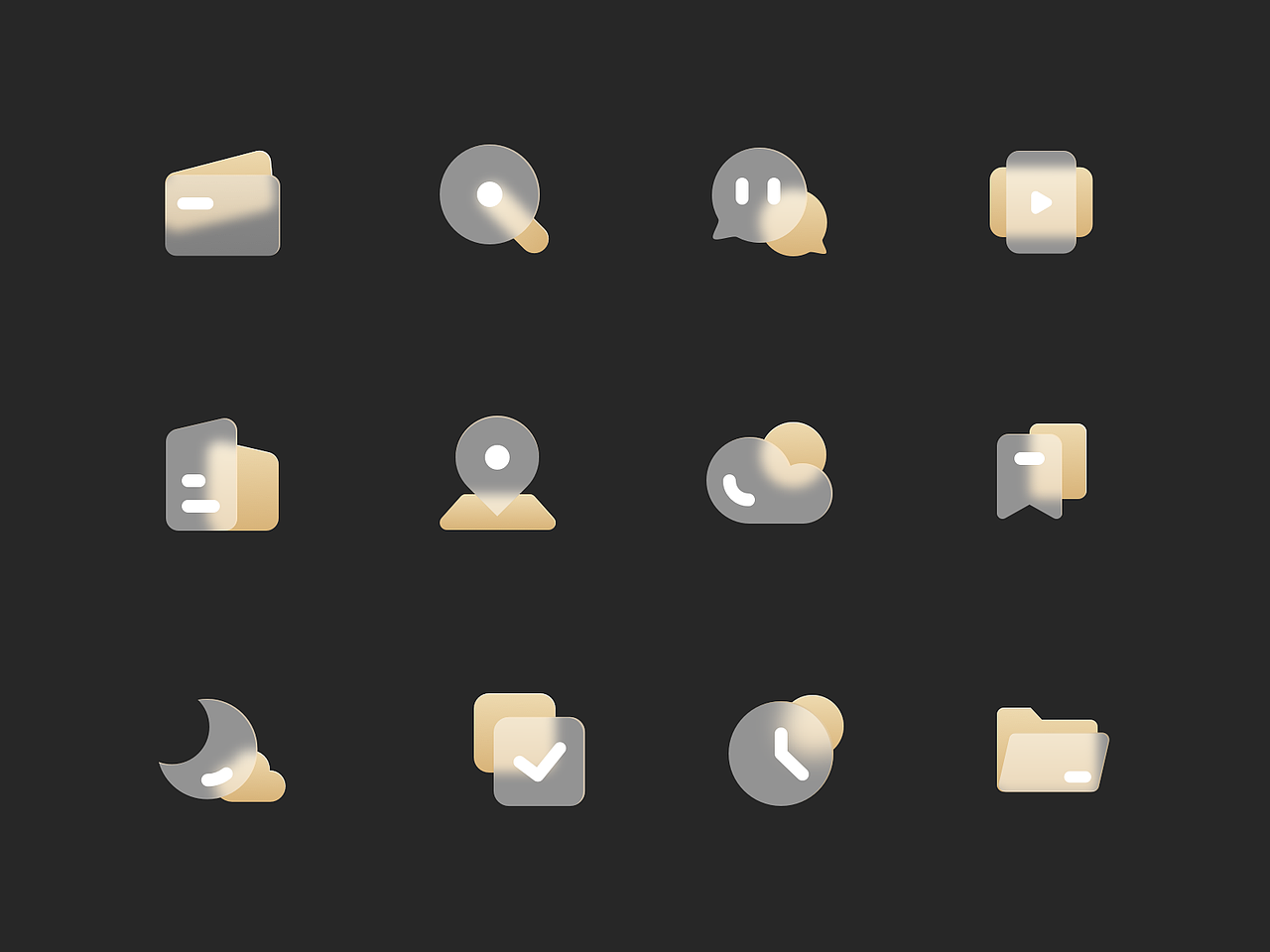 Icon毛玻璃效果（图ZMzU0MjE0MDI4） - 图标 - 站酷设计师Godly原创素材 - 站酷ZCOOL