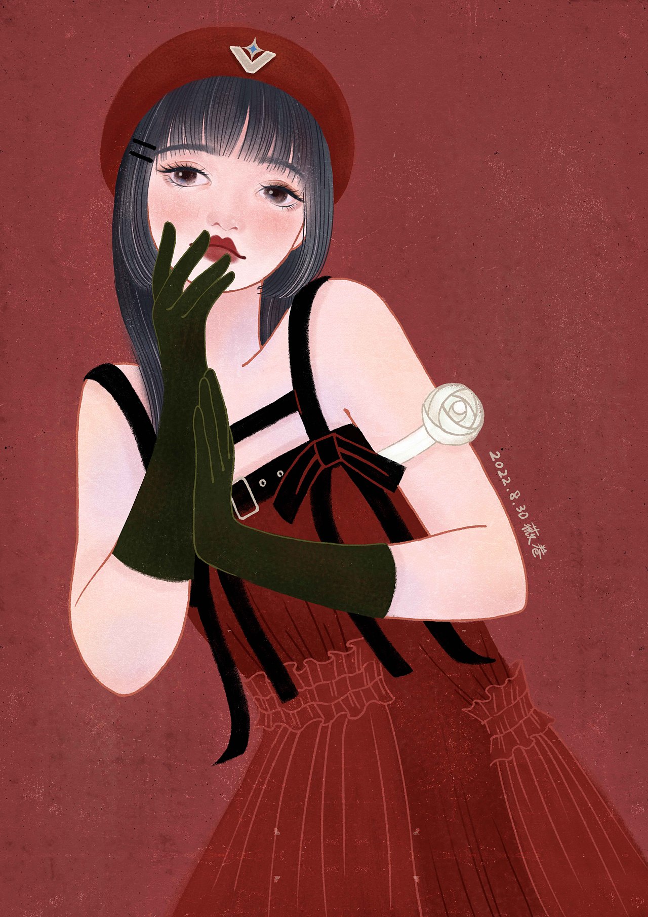 甜酷少女-红黑系列