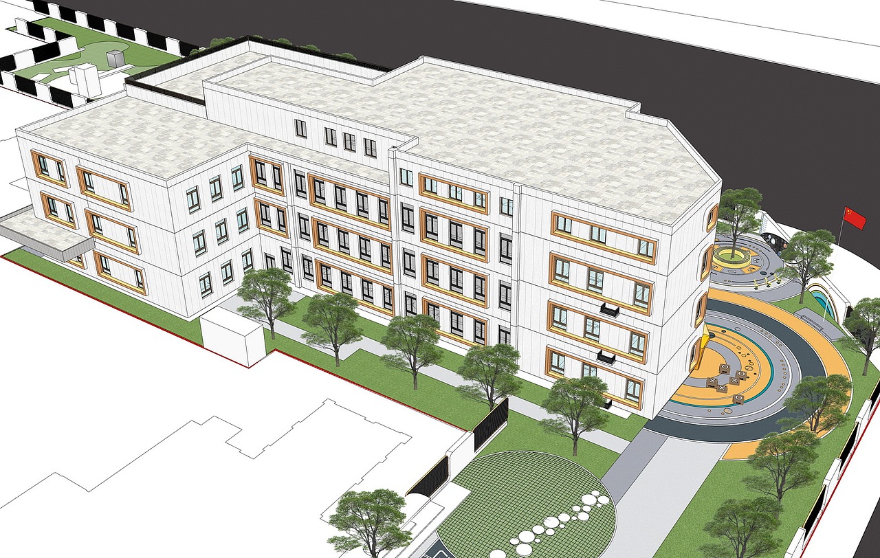 谦祥幼儿园SU模型下载