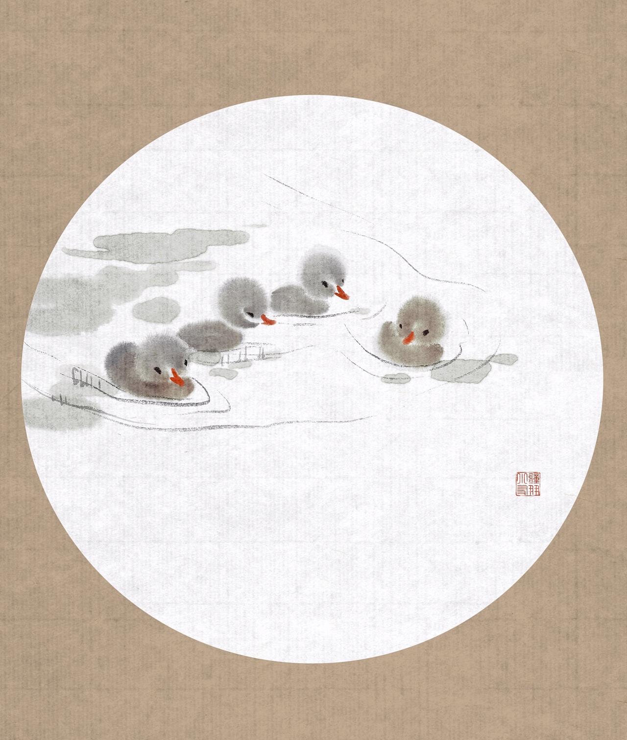 水墨花鸟系列（图ZMzYxMDIwNzI4） - 儿童插画 - 站酷设计师钟小朋友原创素材 - 站酷ZCOOL