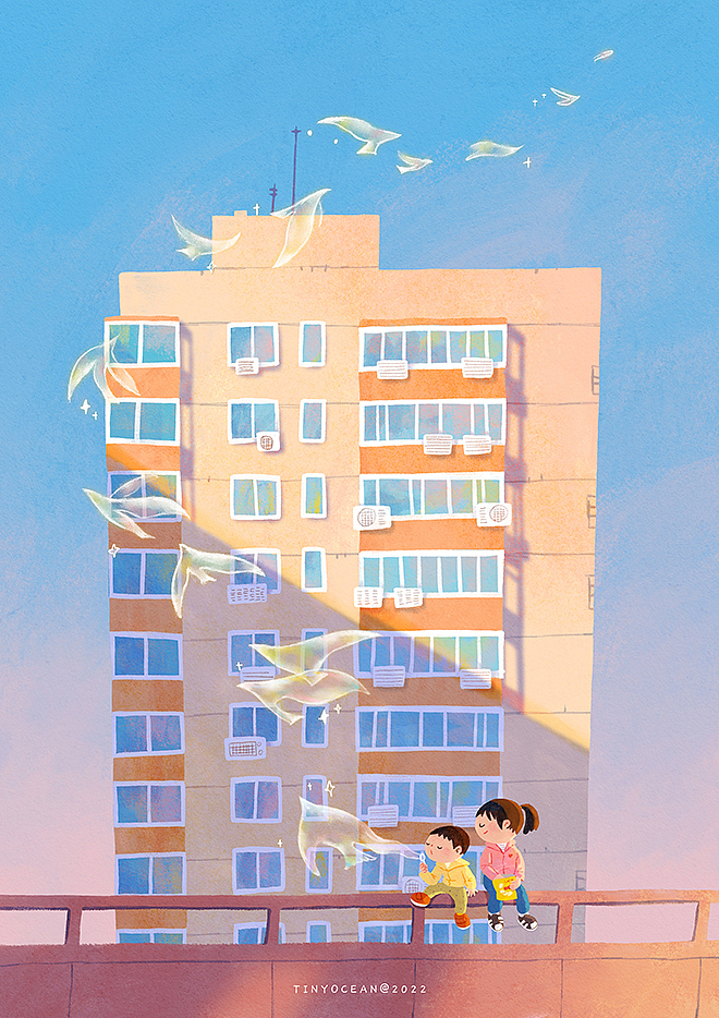 有我陪你长大/60天色彩速涂（图ZMzA0NzY1Nzg4） - 创作习作 - 站酷设计师豆丁洋原创素材 - 站酷ZCOOL