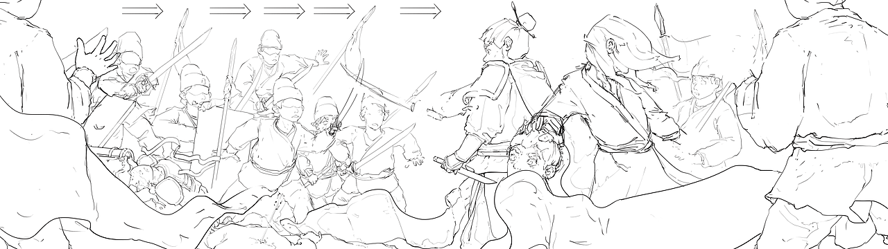 【双生战士】古装二次元画风习作练习(图ZMzQyOTg5MjA0) - 创作习作 - 站酷设计师之一毛原创素材 - 站酷ZCOOL