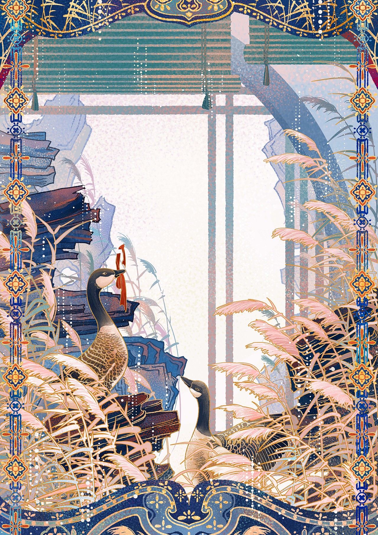 小轩窗-秋冬（图ZMzAxOTM4MjQ4） - 商业插画 - 站酷设计师插画师宴山原创素材 - 站酷ZCOOL