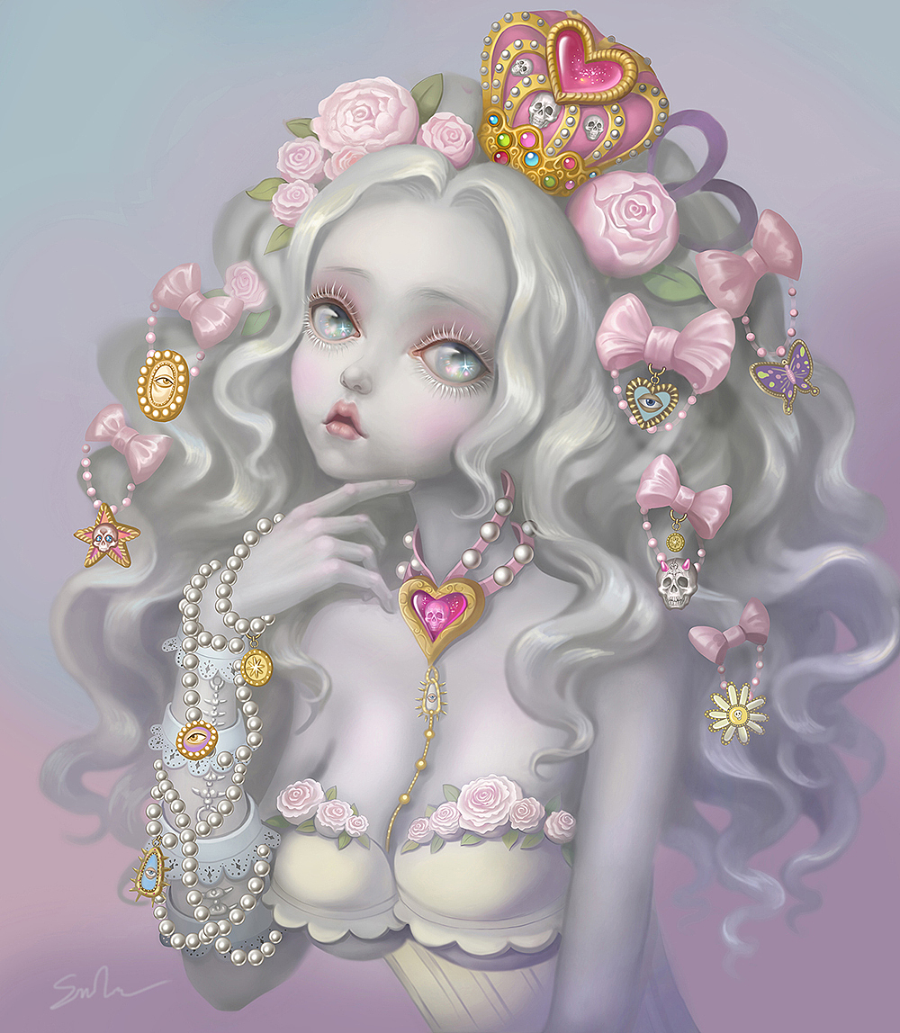 穿戴珠宝的女孩