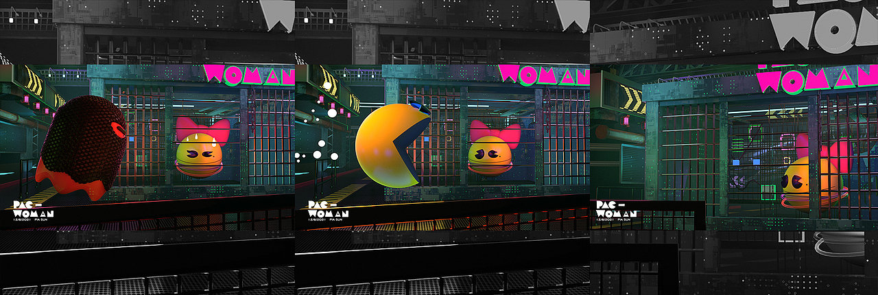 Pac-Woman 3D动画(图ZMzExMjMwMjky) - 动画/影视 - 站酷设计师Pia动画师原创素材 - 站酷ZCOOL