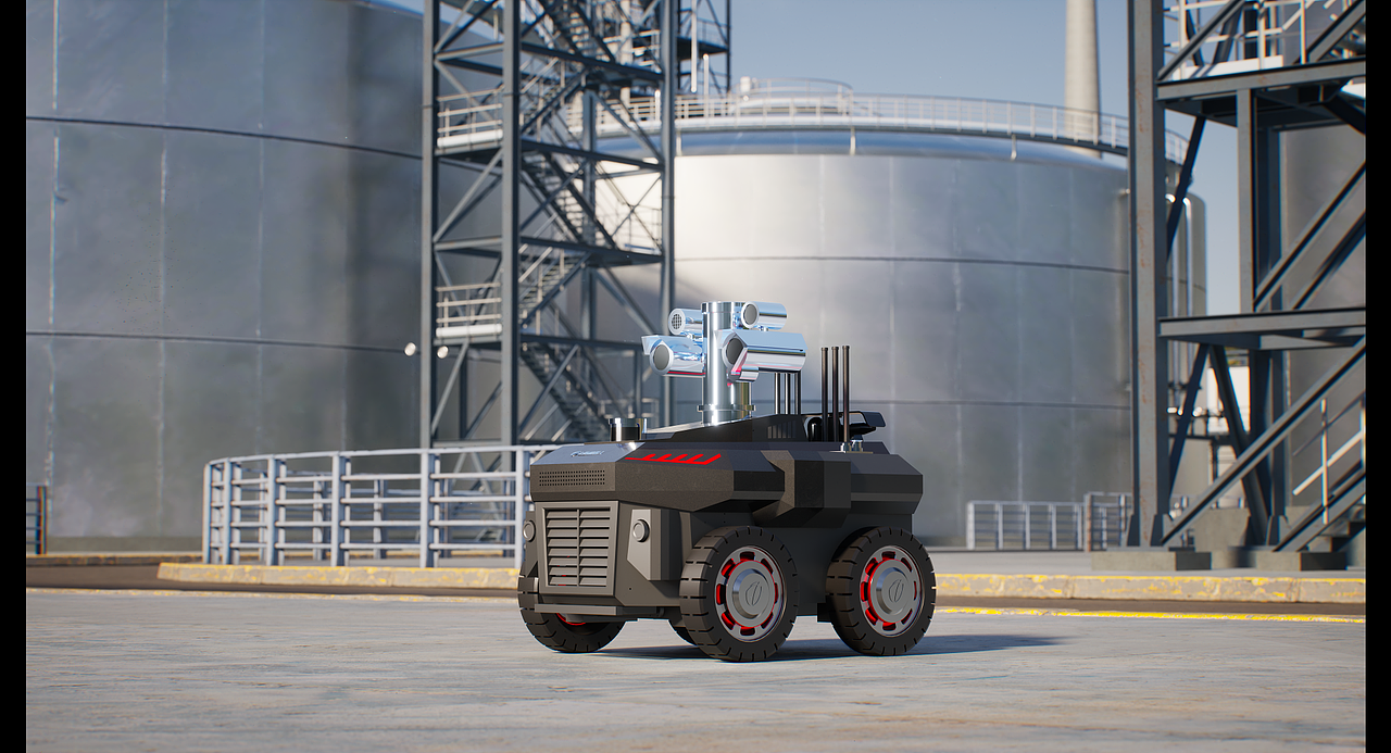 七腾防爆化工轮式巡检机器人高性能版（图ZMzU1OTA3MDM2） - 工业用品/机械 - 站酷设计师七腾设计中心原创素材 - 站酷ZCOOL