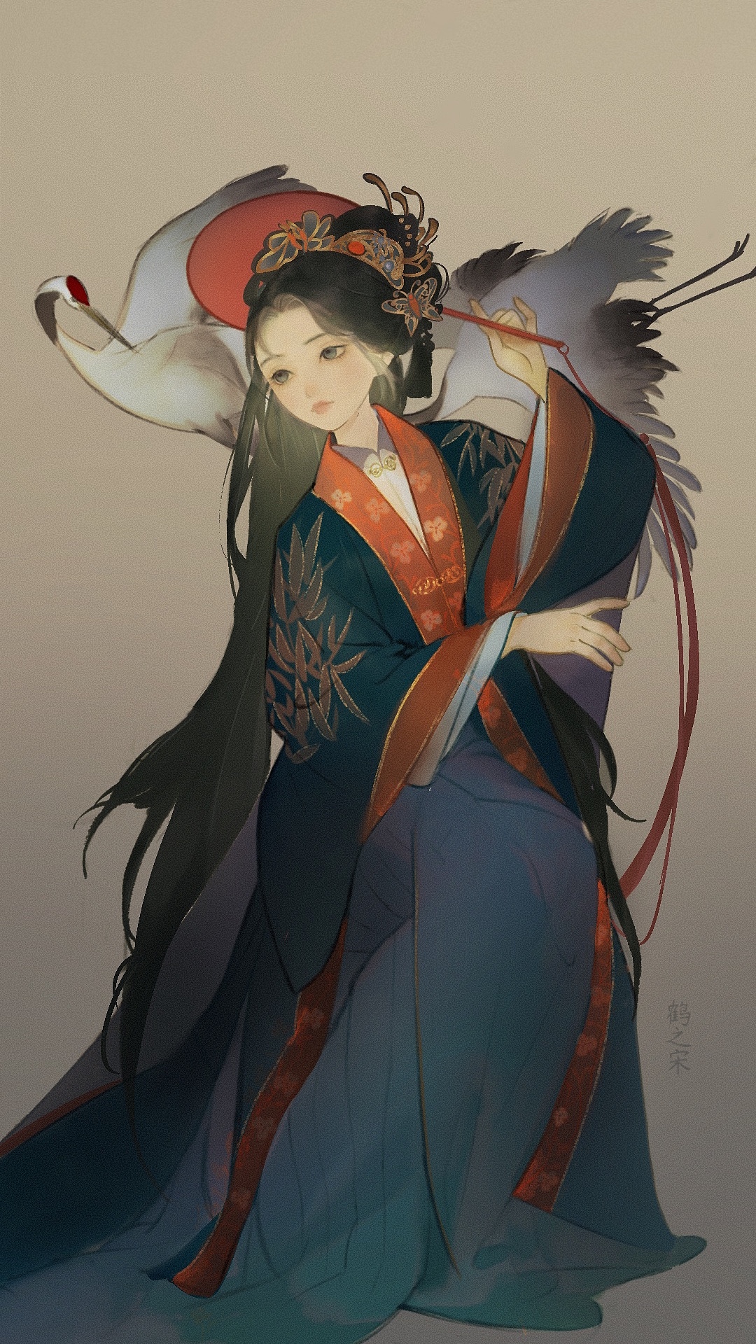 古风美人之【烛扇】（图ZMzIzMTM5Nzg4） - 艺术插画 - 站酷设计师鹤之宋原创素材 - 站酷ZCOOL