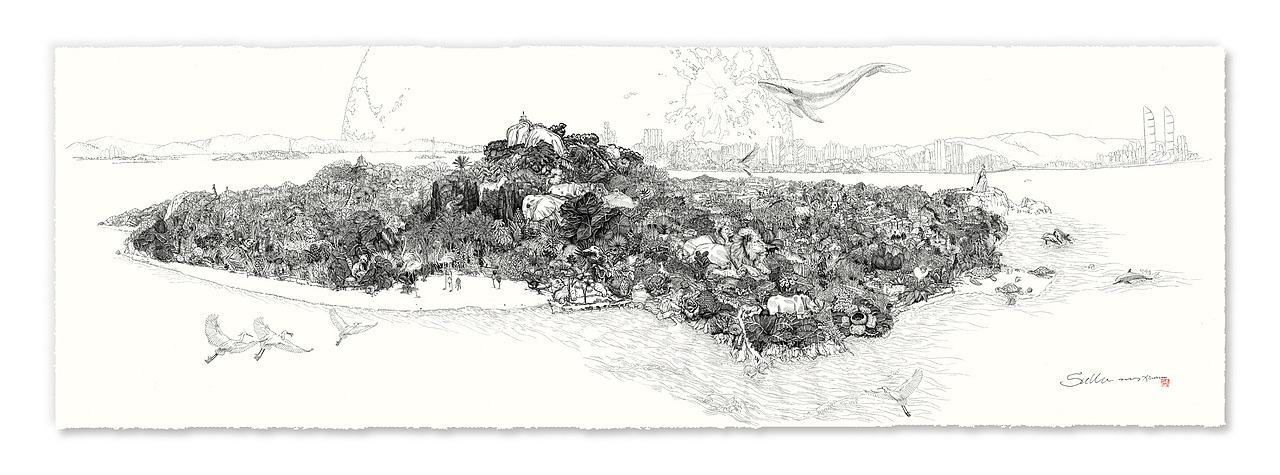 苏武老师新插画作品《海上花园 . 鼓浪屿》的创作过程（图ZMzUxNTMyMTY4） - 艺术插画 - 站酷设计师春天的田野原创素材 - 站酷ZCOOL