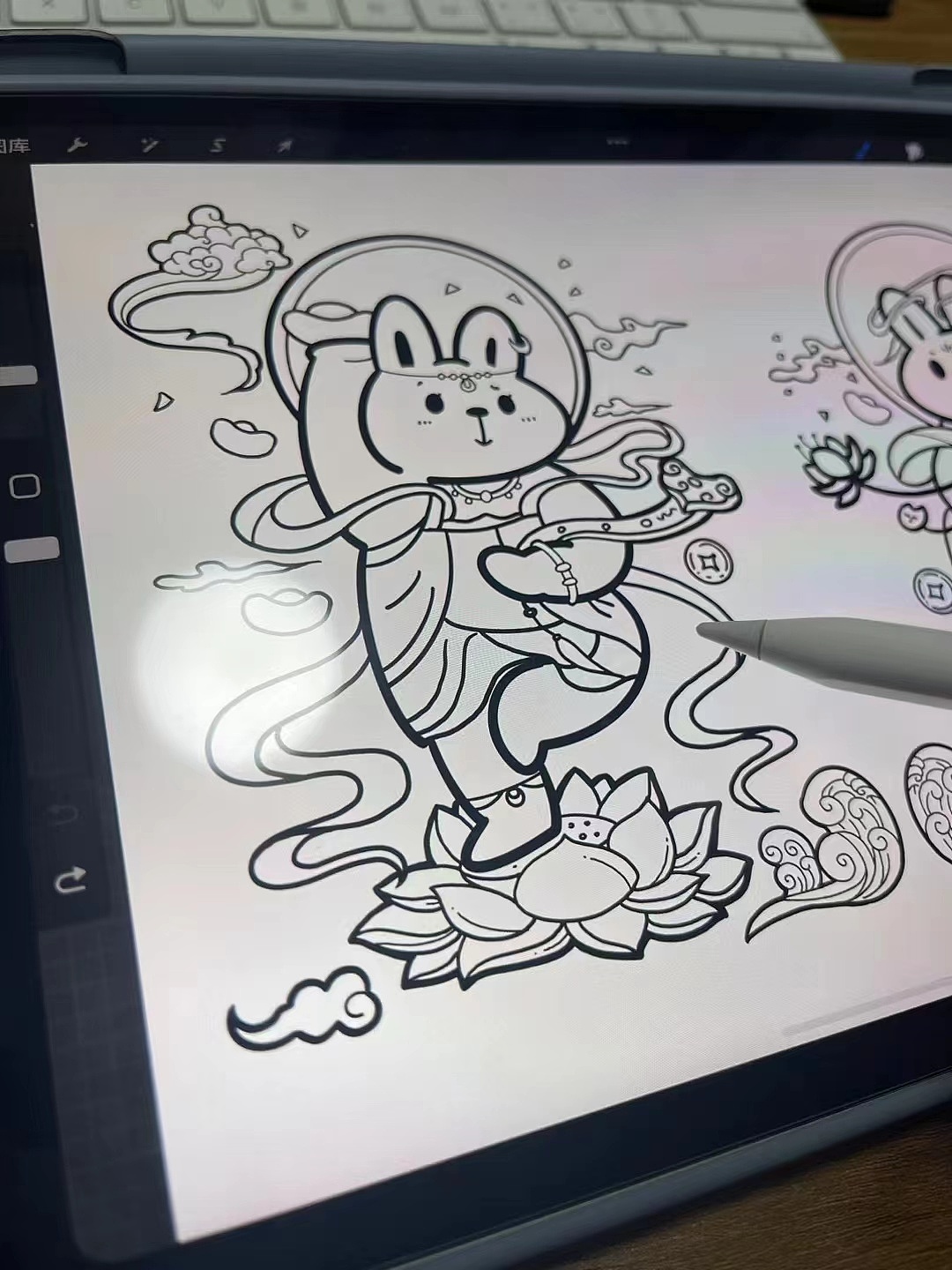 年画｜兔年大吉 兔飞猛进～（图ZMzI4MDk0MjIw） - 商业插画 - 站酷设计师阿珂miuki原创素材 - 站酷ZCOOL