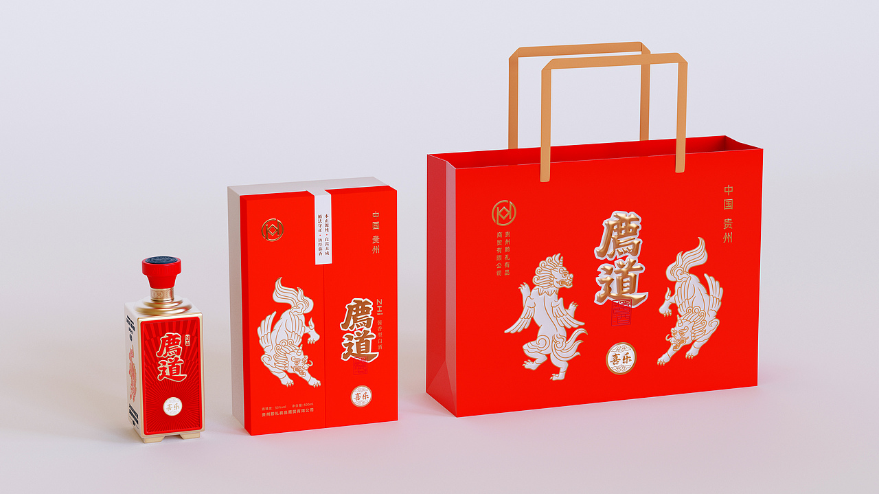 TINGFU.DESIGN 廌道酒·包装渲染