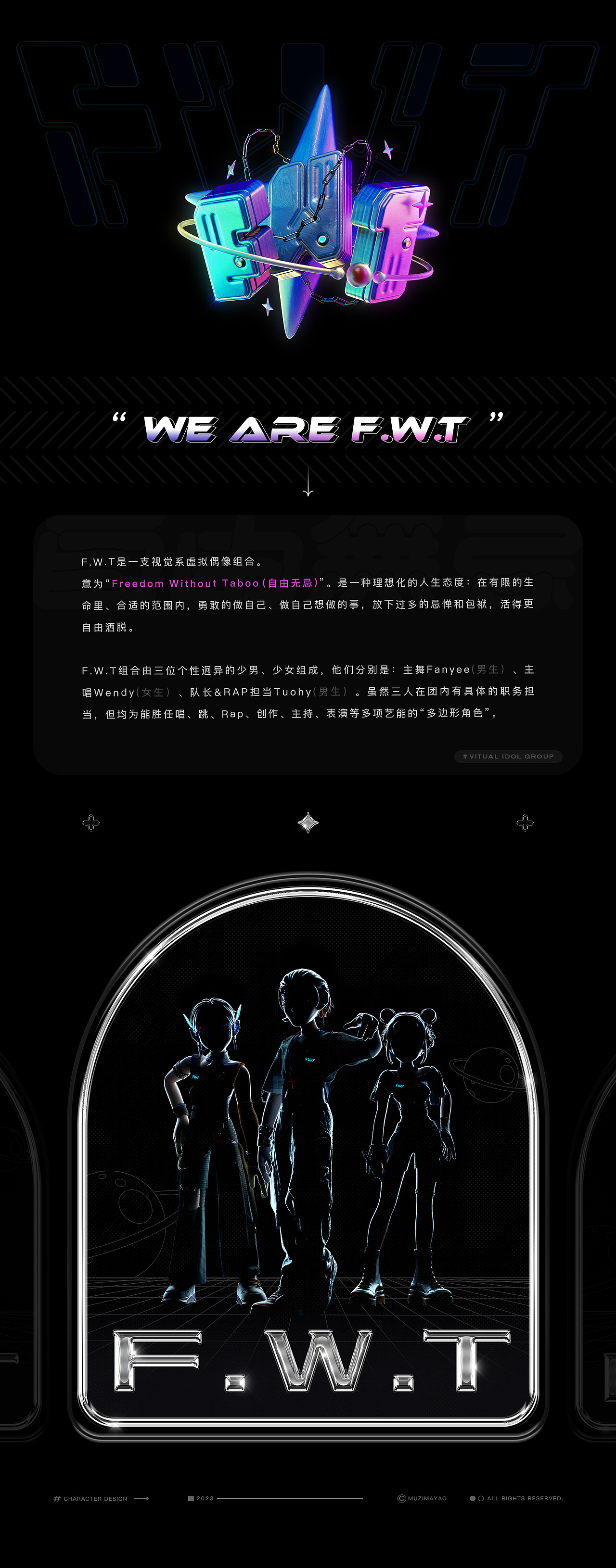 [士气集团]_F.W.T虚拟偶像组合（图ZMzQ0MTE5Nzc2） - 人物/生物 - 站酷设计师muzimayao原创素材 - 站酷ZCOOL