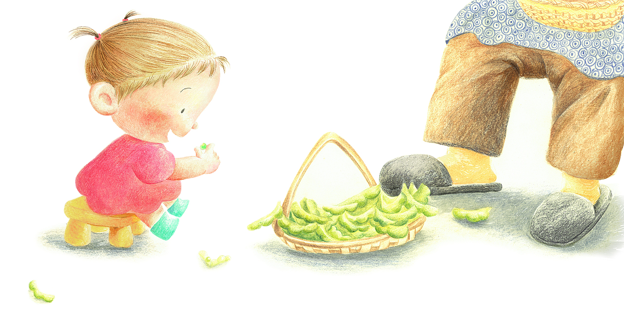 《豆子开开》（图ZMzU2MDQ1MzIw） - 绘本 - 站酷设计师毛微微原创素材 - 站酷ZCOOL